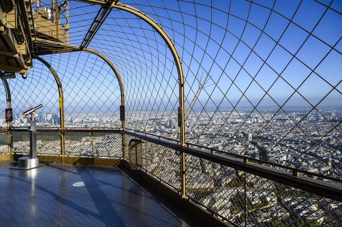 Photo prise au sommet de la tour Eiffel
